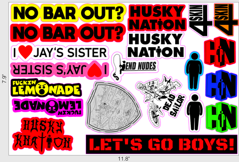High quality vinyl sticker sheet with a healthy variety of stickers and colors